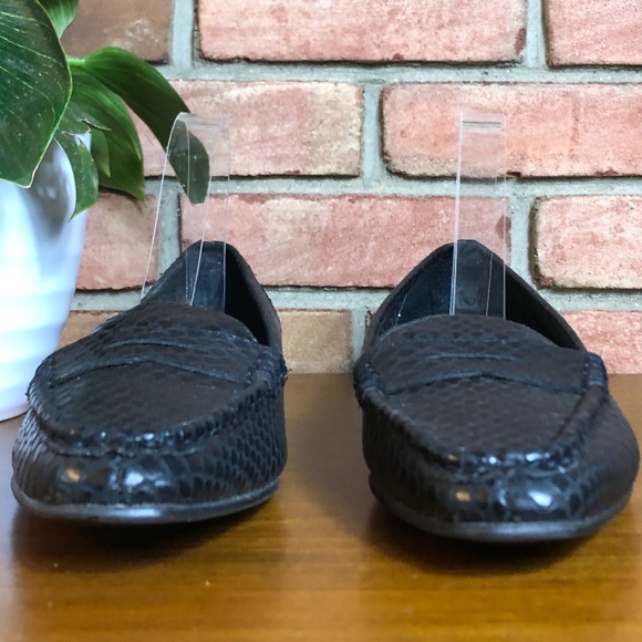 Marc Alpert Black Embossed Leather Loafer in Size 11 - Picture 7 of 11